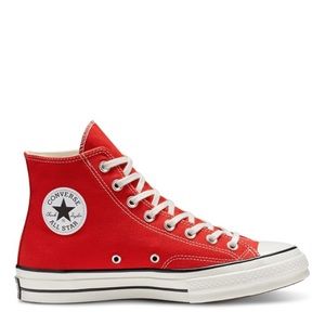 Classic red Chuck Taylor Converse shoes